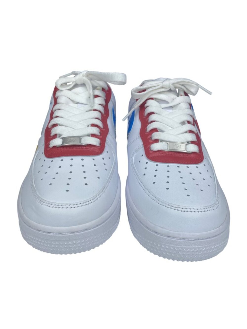 Nike Air Force 1 White leather Hand paint Sonic the Hedgehog Men's sz8 - Picture 4 of 11